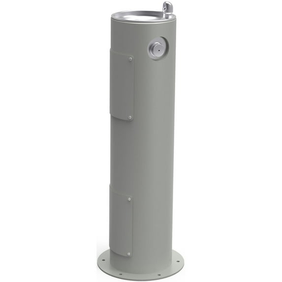 Elkay Lk4400 14" Outdoor Floor Mounted Single Drinking Station - Grey