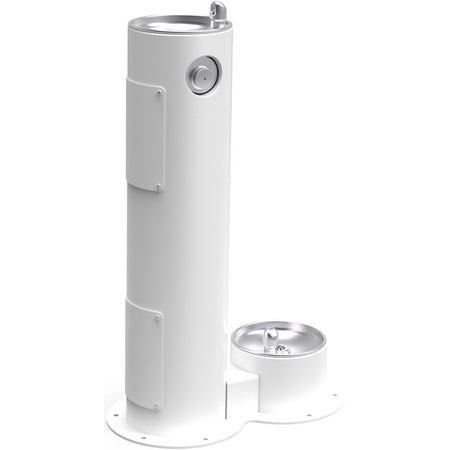 Elkay Lk4400db 26" Outdoor Floor Mounted Single Drinking Station - White