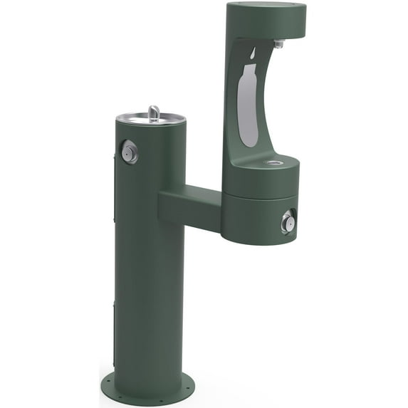Elkay Lk4420bf1l Ezh20 14" Floor Mounted Outdoor Bottle Filling Combo Station - Green