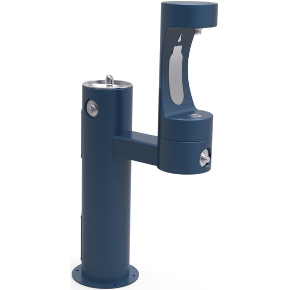 Elkay Lk4420bf1lfrk Ezh20 14" Floor Mounted Outdoor Bottle Filling Station - Blue
