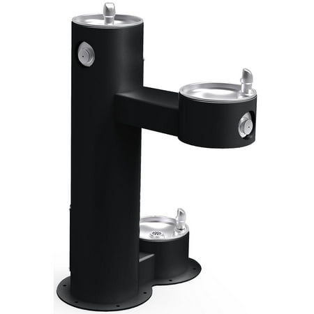 Elkay Lk4420dbfrk 40-5/16" Floor Mounted Ada Outdoor Rated Bi-Level Drinking Fountain -