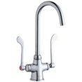 thumbnail image 1 of 1 Hole Faucet 5" Gneck Spt 6" Handles CR, 1 of 3