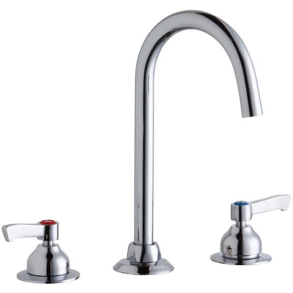 Open Box Elkay Lk800lgn05l2 1.5 GPM Deck Mounted Double Lever Handle Utility Faucet - Chrome