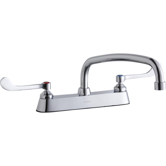 Elkay Lk810at14t6 1.5 GPM Deck Mounted Double Wrist Blade Handle Utility Faucet - Chrome