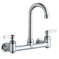 thumbnail image 1 of Elkay LK940GN04L2H Elkay Scrub/Handwash 8" Centerset Wall Mount Faucet with 4" Gooseneck Spout 2" Lever Handles 1/2in Offset Inlets, 1 of 3