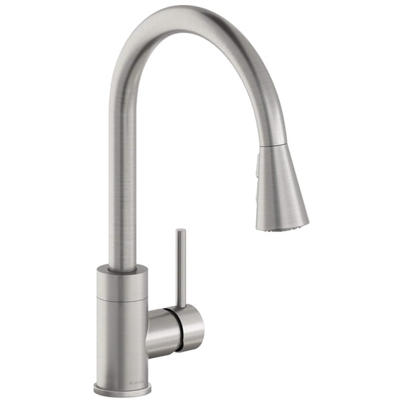 Elkay LKAV3031LS Avado Single Hole Kitchen Faucet with Pull-Down Spray and Forward Only Lever Handle, Lustrous Steel