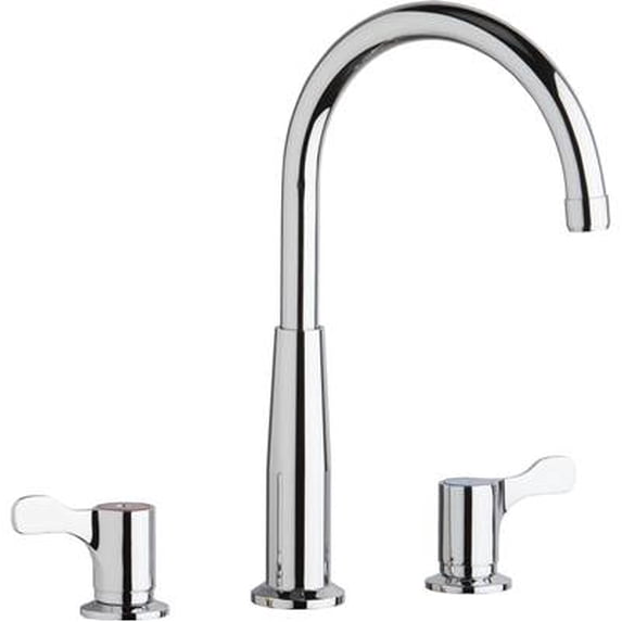 Elkay LKD232SC Elkay 8" Centerset Concealed Deck Mount Faucet with Gooseneck Spout and 2-5/8" Lever Handles Chrome