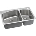 thumbnail image 1 of Elkay Lustertone Stainless Steel 33" x 22" x 9", 60/40 Double Bowl Dual Mount Sink with Perfect Drain, 1 of 7