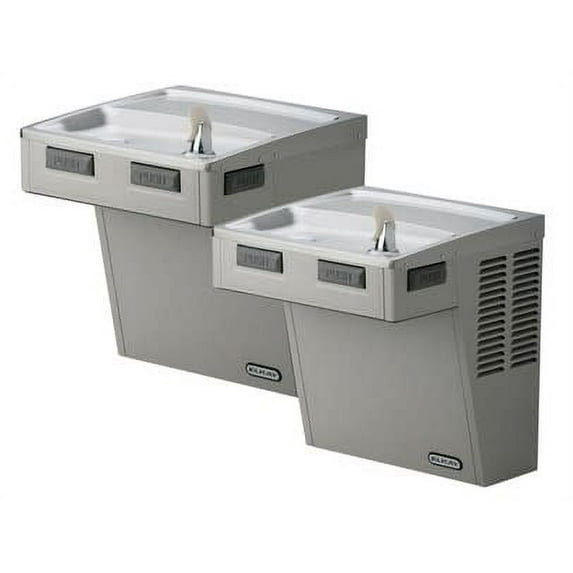 Elkay Lmabftl8c 8 Gph Ada Wall Mount Bi-Level Filtered Cooler - Grey