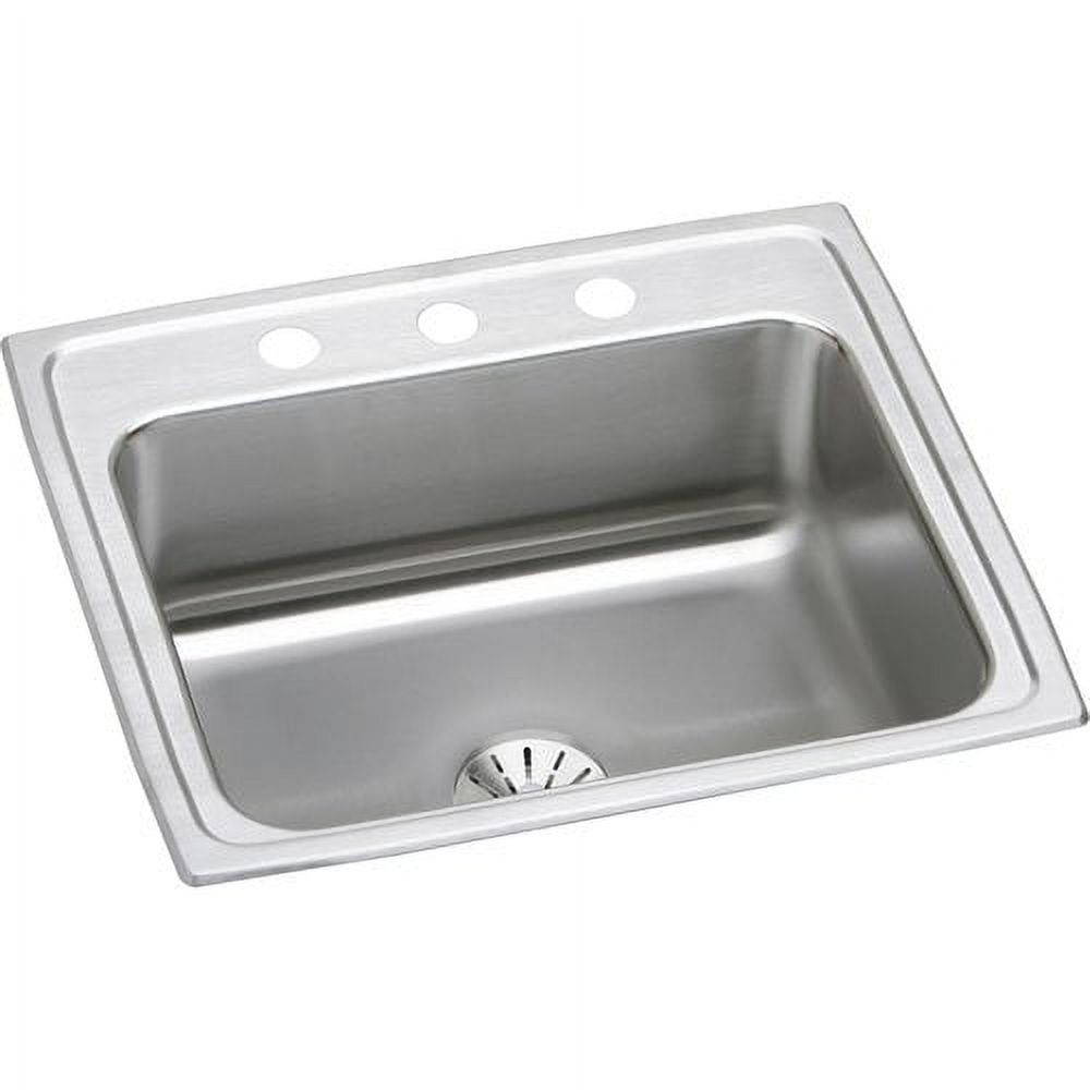 Elkay Lr2219pd Gourmet 22" Single Basin 18-Gauge Stainless Steel Kitchen Sink For Drop In - image 1 of 7