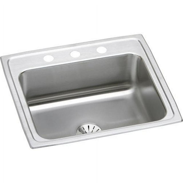 Elkay Lr2219pd Gourmet 22" Single Basin 18-Gauge Stainless Steel Kitchen Sink For Drop In
