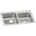 thumbnail image 1 of SS 33x22x7.8 Dbl Bowl Drop-in Sink, 1 of 7
