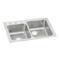 thumbnail image 1 of Elkay Lustertone Classic Stainless Steel 33" x 22" x 7-7/8", Offset Double Bowl Drop-in Sink, 1 of 7