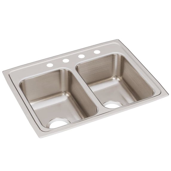 Elkay LR25194 Gourmet Stainless Steel Double Bowl Sink