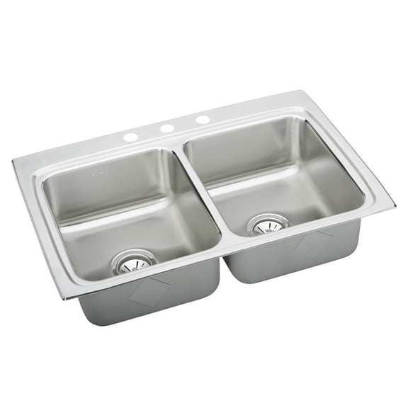 Elkay Gourmet Drop In Steel Kitchen Sink LR33225 Lustertone