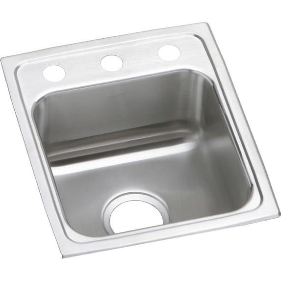Elkay, LRAD1316553 , 18 Gauge Stainless Steel 13" x 16" x 5.5" Single Bowl Drop-in Kitchen Sink, Sinks