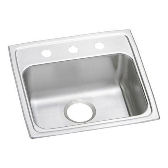 Elkay Lustertone Classic Stainless Steel 19" x 18" x 6-1/2", Single Bowl Drop-in ADA Sink