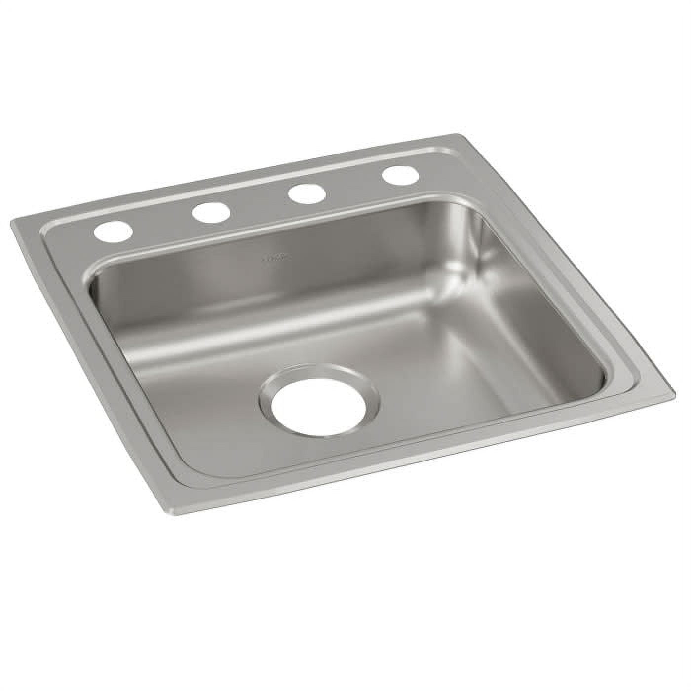 Elkay Lrad191950 Lustertone 191/2" Drop In Single Basin Stainless