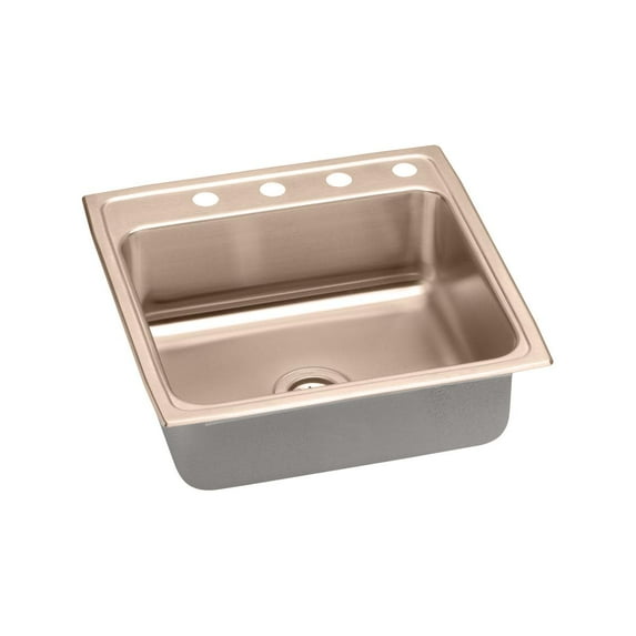 Elkay Lrad222255-Cu Lustertone 22" Copper Drop In Lavatory Sink - 4 Hole