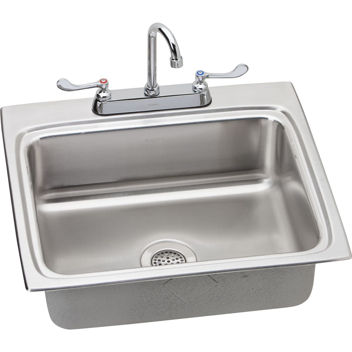 Elkay Lrad252265 Lustertone 25" Drop In Single Basin Stainless Steel