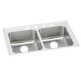 thumbnail image 1 of Elkay Lustertone Classic Stainless Steel 29" x 22" x 6", 3-Hole Equal Double Bowl Drop-in ADA Sink, 1 of 7