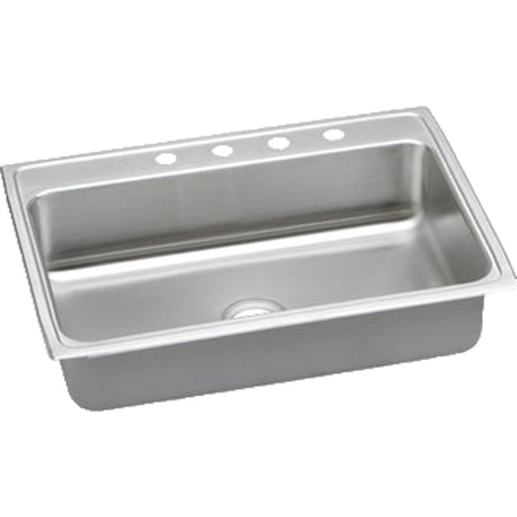 Elkay LRAD3122404 Gourmet 31" Single Basin Drop In Stainless Steel Kitchen Sink -