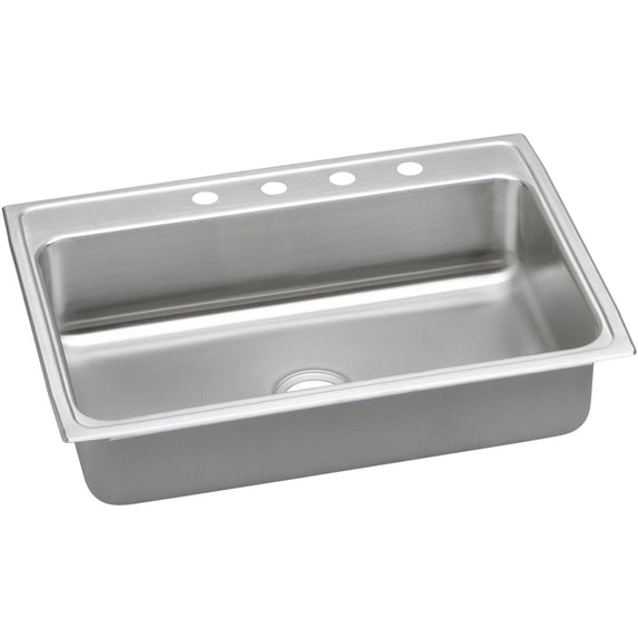 Elkay LRAD3122600 18 Gauge Stainless Steel 31 x 22 x 6 inch Single Bowl Top Mount Kitchen Sink