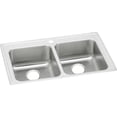 thumbnail image 1 of Elkay Lustertone Classic Stainless Steel 33" x 19-1/2" x 6-1/2", 1-Hole Equal Double Bowl Drop-in ADA Sink, 1 of 7