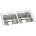thumbnail image 1 of Elkay Lustertone Classic Stainless Steel 33" x 21-1/4" x 5-1/2", 1-Hole Equal Double Bowl Drop-in ADA Sink, 1 of 7