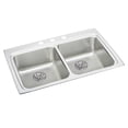 thumbnail image 1 of Elkay Lustertone Classic Stainless Steel 33" x 22" x 6-1/2", Equal Double Bowl Drop-in ADA Sink with Perfect Drain, 1 of 1