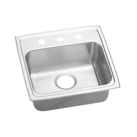 Elkay Lustertone Classic Stainless Steel 19" x 18" x 6-1/2", Single Bowl Drop-in ADA Sink