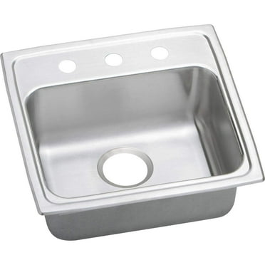 Elkay Lradq191960 Gourmet 19-1/2" Single Basin Drop In Stainless Steel Kitchen Sink - 3