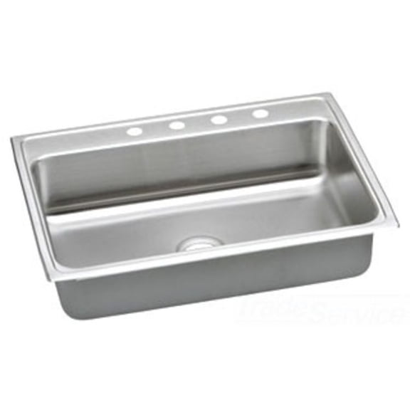 Elkay LRADQ3122651 Lustertone Classic 31 x 22 x 6-1/2 Single Bowl Drop-in ADA Sink w/ Quick-clip, 1 Hole, Stainless