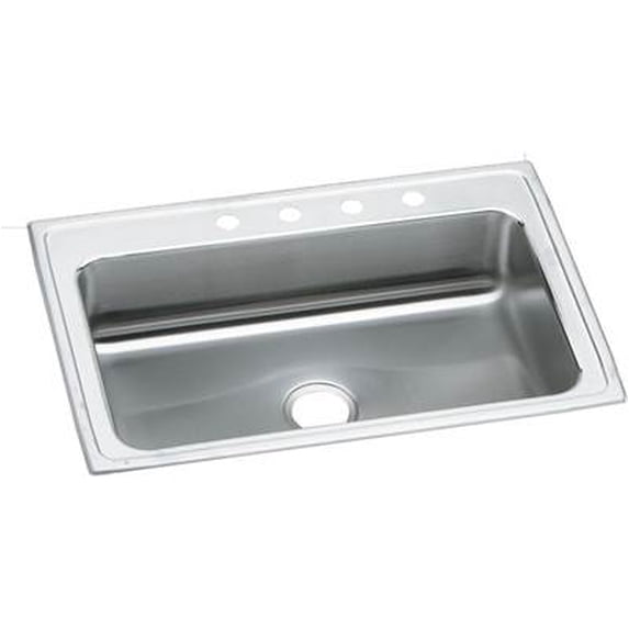 Elkay, LRS3322MR2 , 18 Gauge Stainless Steel 33" x 22" x 7.625" Single Bowl Drop-in Kitchen Sink, Sinks