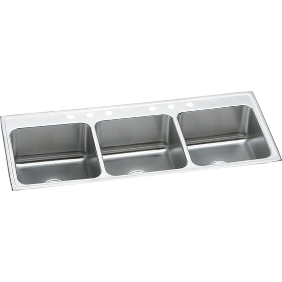 SS 54x22x10.1 Triple Drop-in Sink