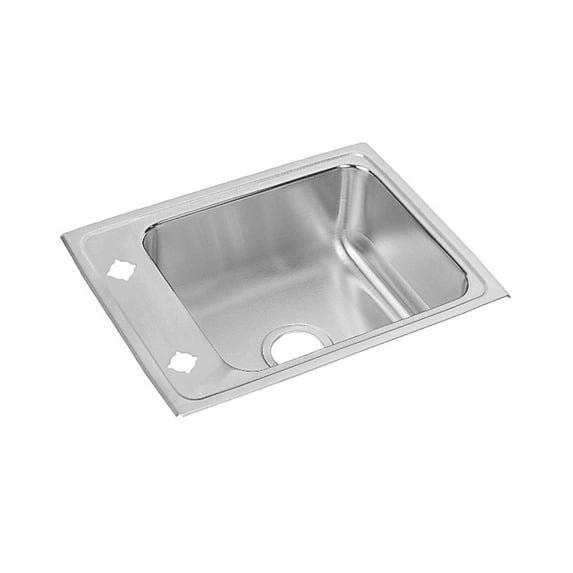 Elkay Lustertone Classic Stainless Steel 22" x 17" x 6-1/2", Single Bowl Drop-in Classroom ADA Sink