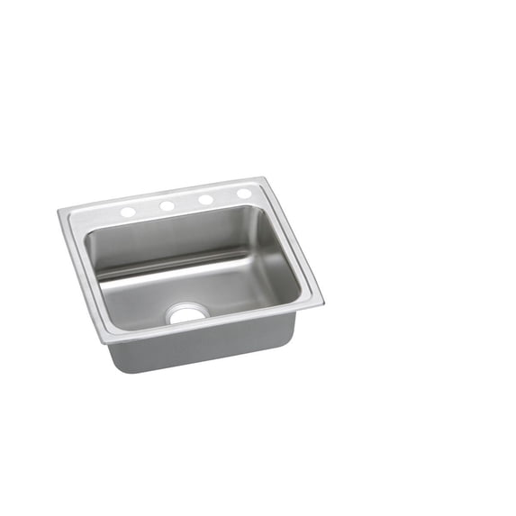 Elkay Lustertone Classic Stainless Steel 22" x 19-1/2" x 5", Single Bowl Drop-in ADA Sink