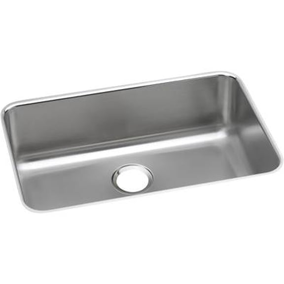 Elkay Lustertone Classic Stainless Steel 26-1/2" x 18-1/2" x 8", Single Bowl Undermount Sink
