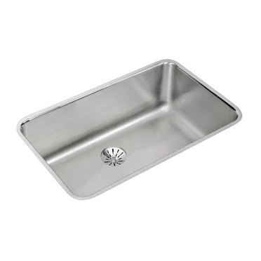 Elkay Lustertone Classic Stainless Steel 30-1/2" x 18-1/2" x 10", Single Bowl Undermount Sink with Perfect Drain