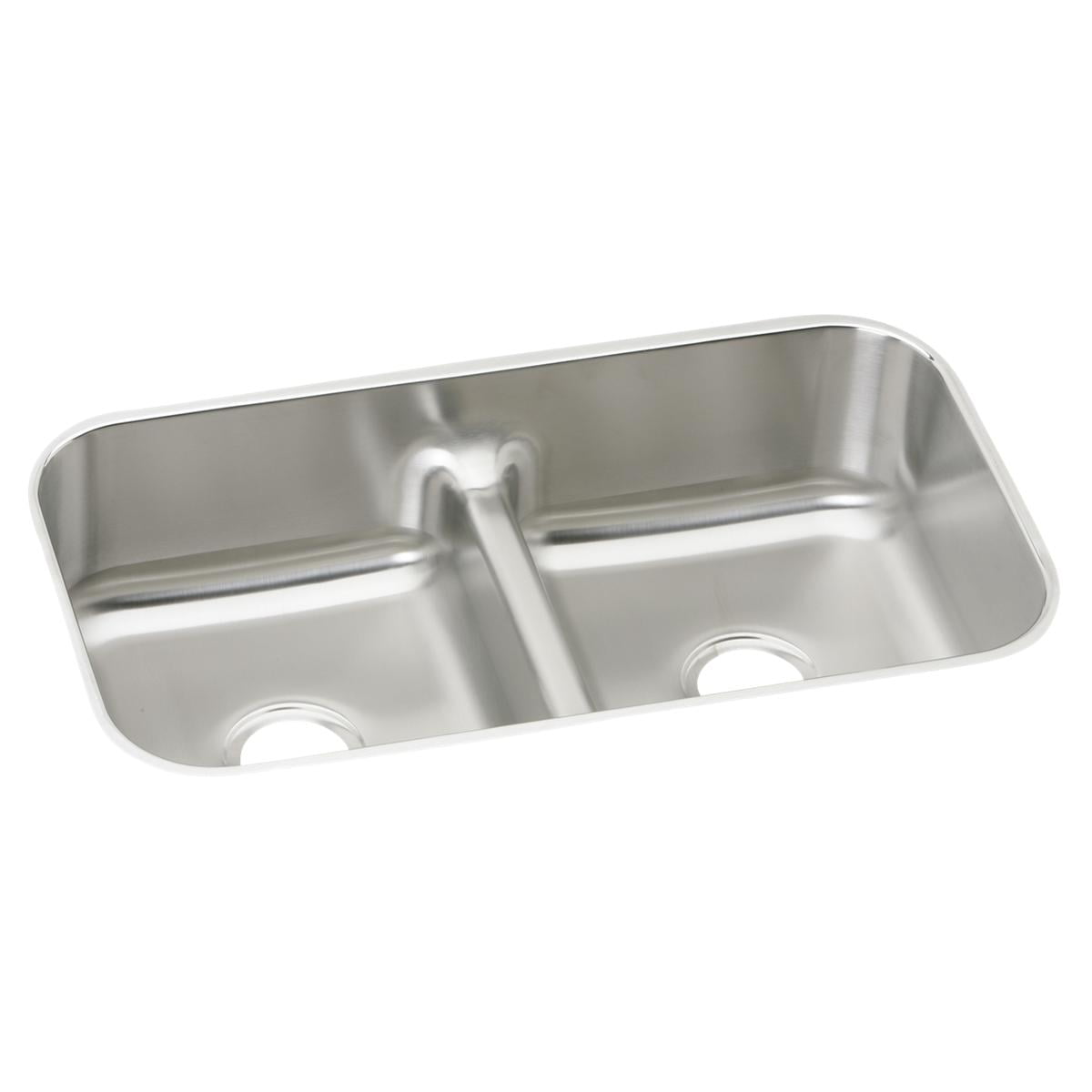 Lustrous Satin Stainless Steel Double Basin Undermount Sink