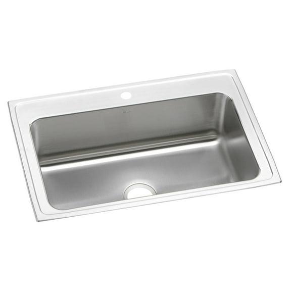 Elkay Lustertone Classic Stainless Steel 33" x 22" x 10-1/8", Single Bowl Drop-in Sink