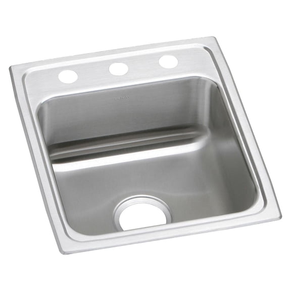 Elkay Lustertone Stainless Steel 17" x 20" x 5-1/2", Single Bowl Top Mount ADA Sink Lustertone