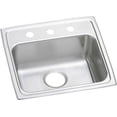 thumbnail image 1 of Elkay LRAD1919553 Lustertone Stainless Steel 19-1/2" x 19" x 5-1/2", Single Bowl Top Mount ADA Sink Lustertone, 1 of 7