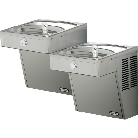 Elkay Lvrctl8sc 7.8 Gph Ada Wall Mount Bi-Level Vandal Resistant Filtered Cooler -
