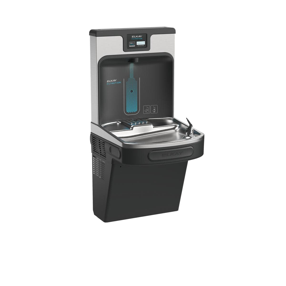 Elkay LZS8WSMP Ezh2o Wall Mounted Drinking Fountain - Black