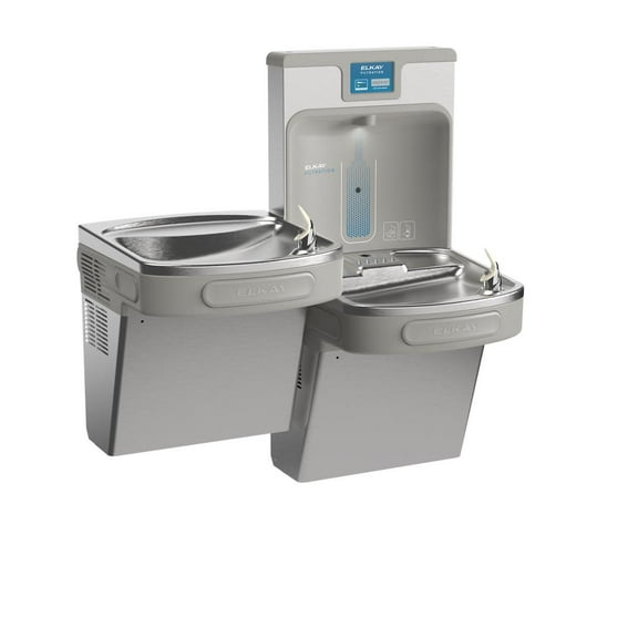 Elkay Lzstl8ws-Pf Ezh2o Bi-Level Wall Mounted Drinking Fountain - Stainless Steel