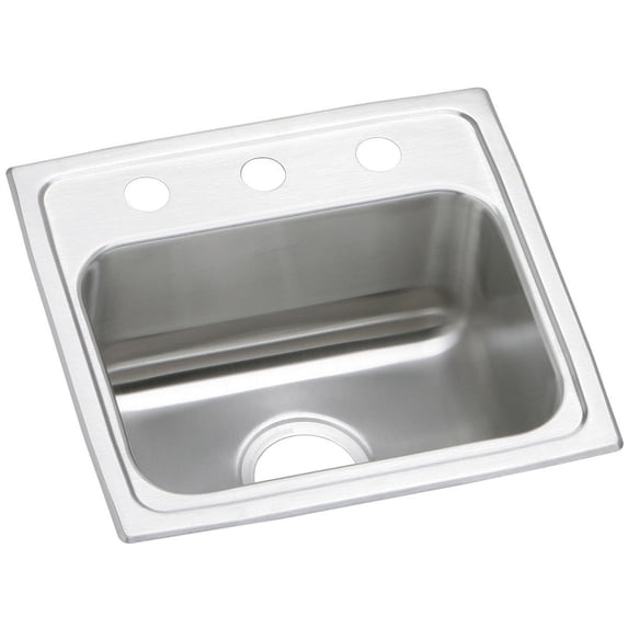 Elkay PSR17162 Elkay Celebrity Stainless Steel 17" x 16" x 7-1/8", Single Bowl Top Mount Sink