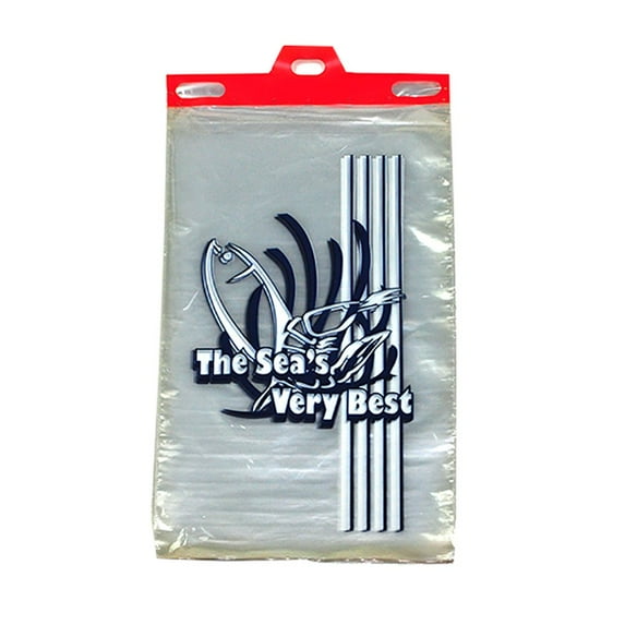 Elkay Plastics SEA1218 Low Density Printed Seafood Bag, 12" x 18" + 2" LP (Pack of 1000)
