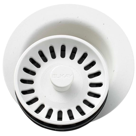Elkay LKQD35RT Polymer Disposer Flange, Removable Strainer and Rubber Stopper Ricotta