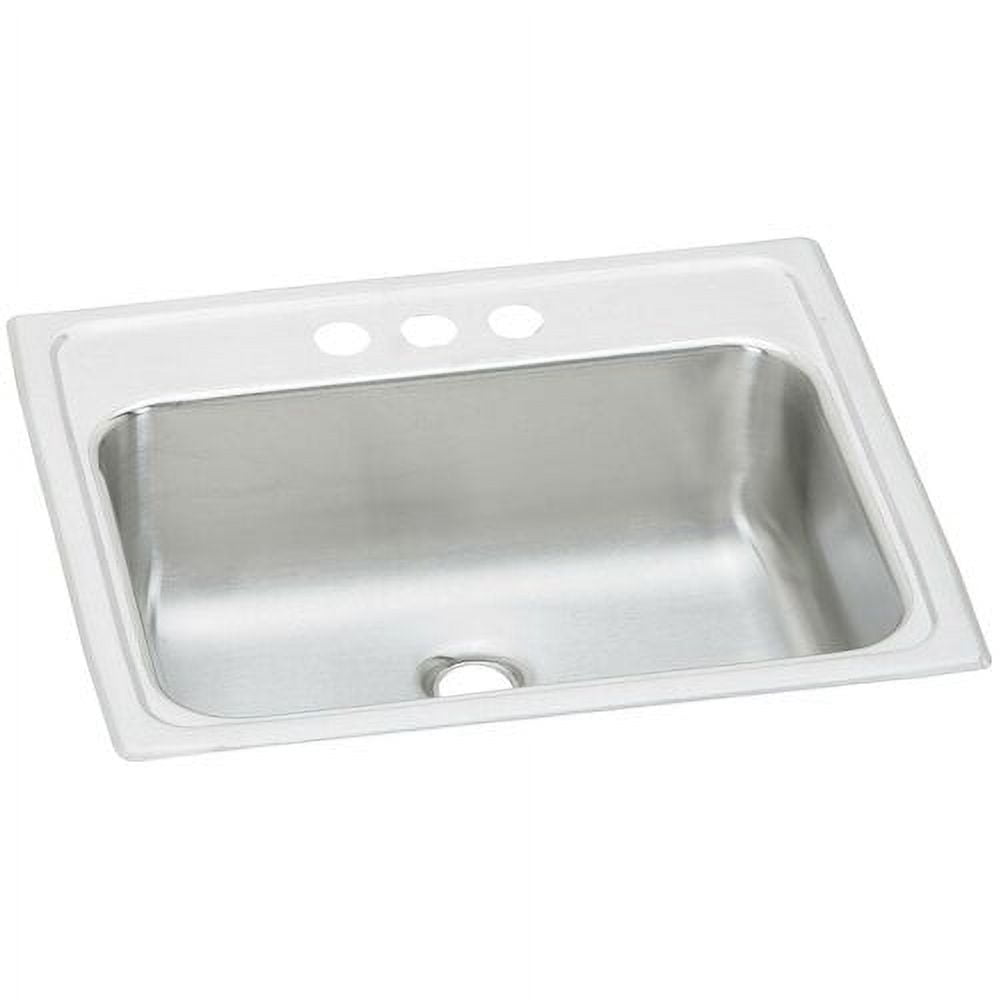 Elkay 19" Stainless Steel Drop-In Kitchen Sink with Two Faucet Holes